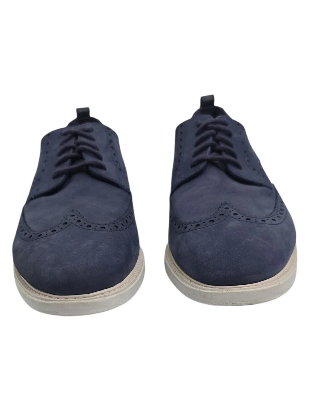 Cole Haan GrandevOlution Wingtip Navy Suede Oxford Shoes Size 10.5M